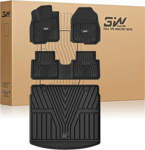 Vista 15 de 3W Alfombrillas de piso compatibles con Honda Civic Sedan 2016-2021 & Hatchback 2017-2021 & Coupe 2016-2020, revestimiento de piso de ajuste