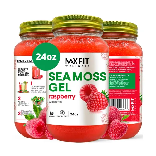 Vista 27 de Gel de musgo marino crudo (12 sabores) de 24 onzas, gel de musgo marino dorado silvestre de Santa Lucía 92 vitaminas y minerales puro crudo +