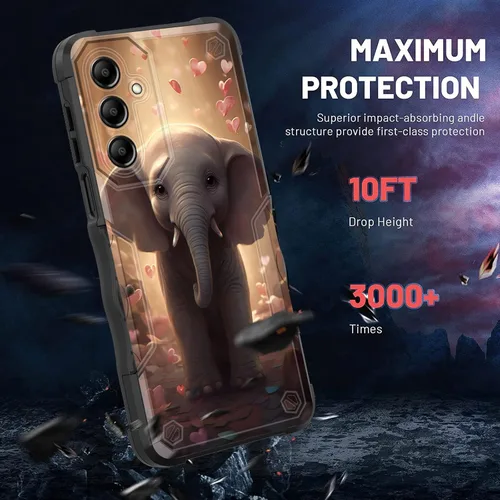 Vista 527 de Funda para Galaxy A14 5G, [Doble Capa][Protección contra Caídas de Grado Militar de 10 Pies] [Antideslizante] Funda Resistente a Prueba de Golpes