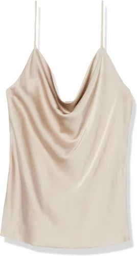 Vista 7 de The Drop Christy - Camiseta elástica sedosa con cuello de vaca para mujer