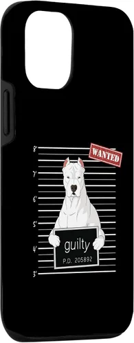 Vista 3 de iPhone 15 Dogo Argentino mug shot guilty dog Case