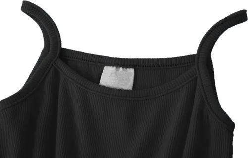 Vista 3 de Vestido de Tutú para Niñas Pequeñas, Vestido de Tul Sin Mangas, Estilo Princesa, Vestido de Fiesta de Verano Negro