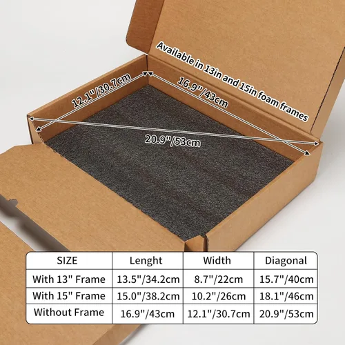 Vista 4 de CRUGLA Paquete de 2 cajas de envío para laptop con espuma acolchada Marrón