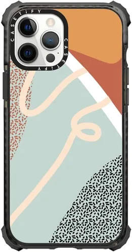 Vista 33 de Funda Ultra Impact de CASETiFY para iPhone 12 Pro Max - Bearly Awake - Negro transparente claro