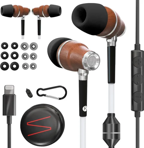 Vista 8 de Auriculares Premium Airtube Symphonized EMF, con micrófono, control de volumen, sonido 3D, controladores de graves de 8 mm que otorgan alta calidad