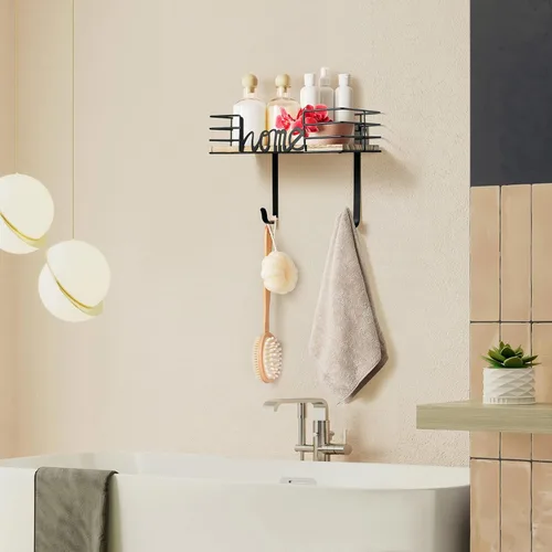 Vista 4 de TJ.MOREE Soporte de pared para tabla de planchar - Soporte metálico de pared para cuarto de lavandería y planchado, incluye gran cesta con base