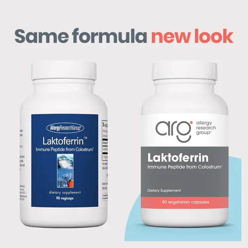 Vista 2 de Allergy Research Group ARG Laktoferrin - 350 mg de lactoferrina - Sistema inmunológico y apoyo a la salud intestinal - Sin gluten y sin OMG - 90