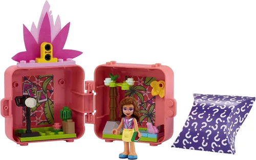 Vista 2 de LEGO Friends Olivia's Flamingo Cube 41662 Kit de construcción; incluye juguete de flamenco y mini muñeca; juego portátil es un gran regalo creativo