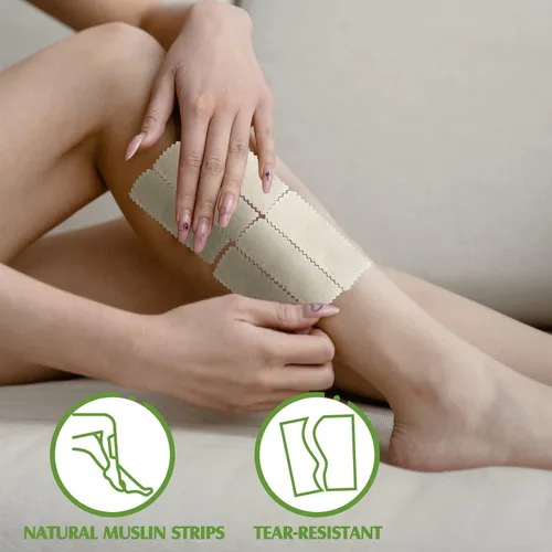 Vista 4 de Teling 1000 tiras de cera de tela de muselina para depilar, resistentes al desgarro, depilación, tiras de muselina suaves para mujeres y hombres