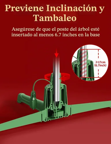 Vista 15 de HOPOCO - Soporte musical giratorio para árbol de Navidad con control remoto