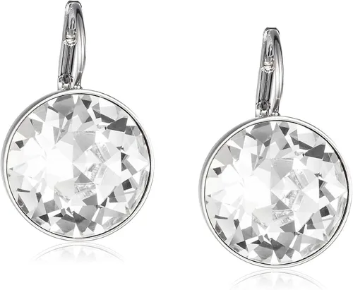 Vista 5 de Swarovski Bella Aretes pequeños de cristal enchapados en rodio