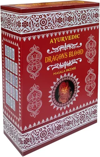 Vista 4 de Dragons Blood Inciense Sticks and Holder Bundle Ayurvedic Hand Made Insence Insence