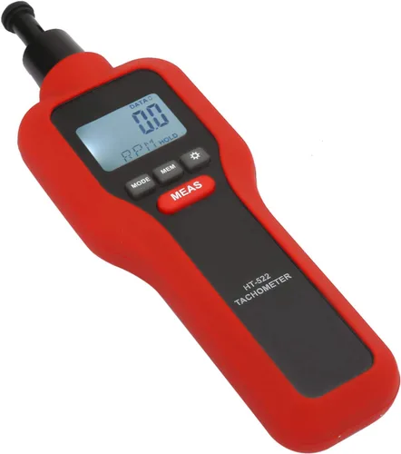 Vista 5 de Mano sin contacto 2-99999 & Contacto 2-19999 LCD Digital Tacómetro Tach Rotar Medidor de velocidad para pruebas sin contacto y contacto
