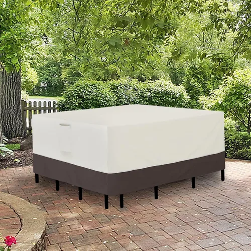 Vista 7 de Easy-Going Juego de fundas cuadradas para muebles de patio, 56 x 56 pulgadas, para mesa y silla, impermeables, resistentes a los rayos UV, para sofá