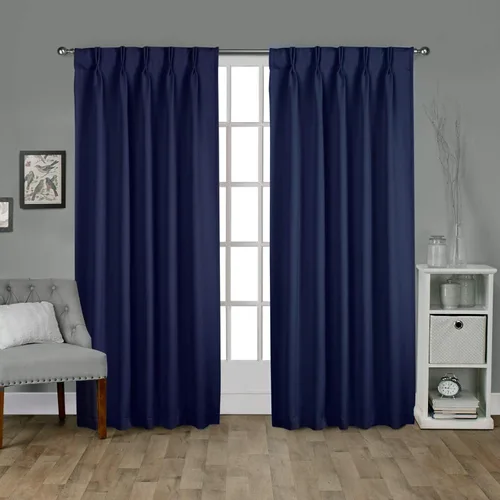 Vista 25 de Par de paneles de cortinas plisadas de doble pellizco para ventana (con 2 paneles combinados, 42 pulgadas de ancho x 45 pulgadas de largo)