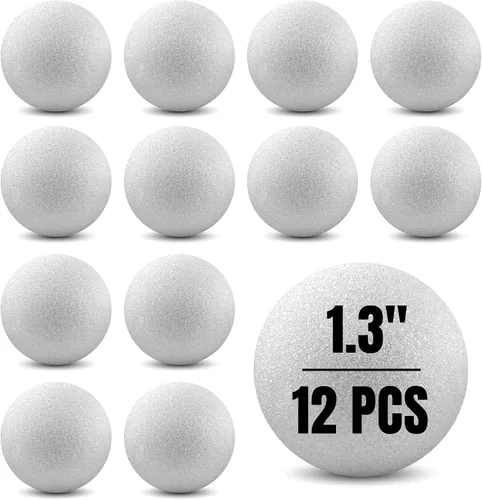 Vista 13 de Hygloss Bolas redondas de espuma para manualidades 6 piezas de espuma blanca de 3.8 pulgadas (XPS) para artes, pequeñas bolas de espuma