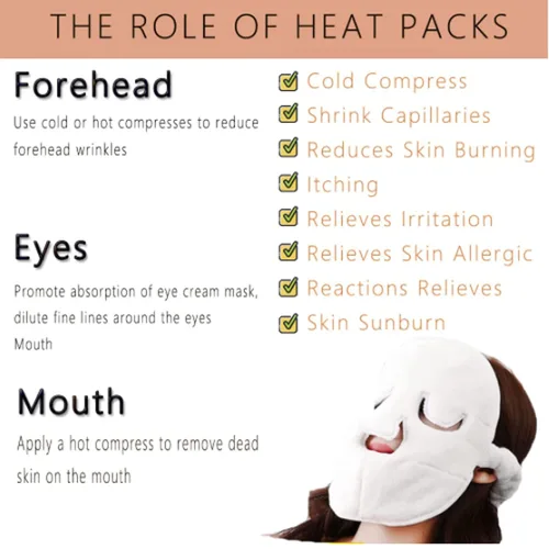 Vista 3 de Paquete de 4 toallas faciales reutilizables, compresa fría y caliente, toalla de vapor facial, toalla hidratante para el cuidado de la piel, toallas
