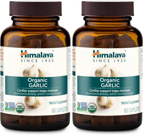 Vista 8 de Himalaya Ajo orgánico, para la salud total del corazón, colesterol y apoyo inmunológico, 1.400 mg, 60 cápsulas, suministro de 15 días
