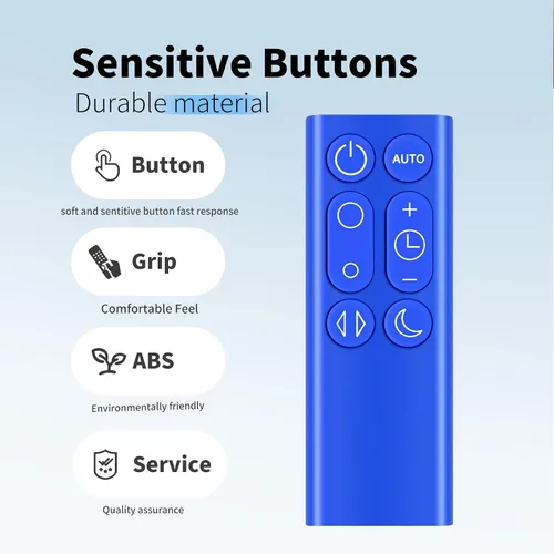 Vista 7 de Control remoto de repuesto para Dyson DP01/DP03/TP02/TP03 (azul) compatible con ventiladores Pure Cool/Hot+Cool y purificadores de aire