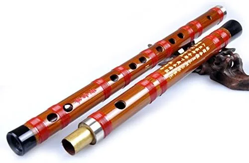 Vista 2 de OrientalMusicSanctuary ATTESTADO: Dong Xue Hua Dizi Modelo 8881 - Flauta de bambú china (juego completo de 5 (CDEFG) con estuche de aluminio