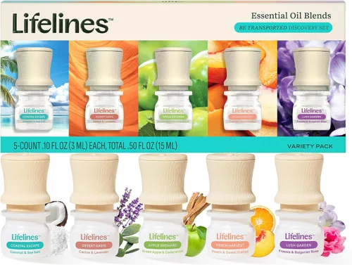 Vista 13 de Lifelines - Mezclas de aceites esenciales, set de descubrimiento de 5 paquetes - Aceites esenciales mezclados con bomba de precisión para difusores