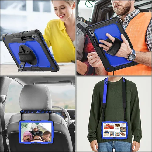 Vista 5 de SEYMAC stock Funda para tableta Samsung Galaxy Tab S9 Plus de 12.4 pulgadas 2023 con protector de pantalla y soporte para lápiz