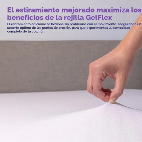 Vista 4 de Protector de colchón impermeable Purple – Individual, protección de estándar dorado, diseño centrado en la comodidad, se adapta a colchones de 8" a