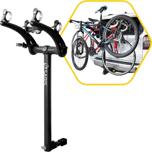 Vista 15 de Saris Bones EX - Portaequipajes para maletero de auto para 2 bicicletas, duradero, libre de óxido, correas anti-balanceo, fabricado en EE. UU.