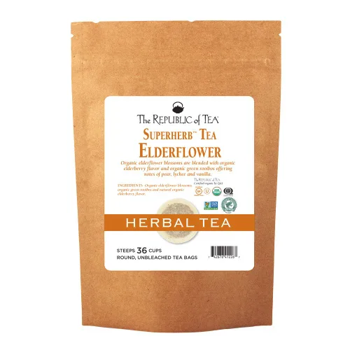 Vista 36 de The Republic of Tea Té de hierbas Rooibos rojo de almendra, coco y macarrón, 36 bolsas de té de repuesto
