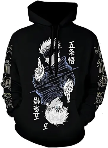 Vista 2 de Volrath Sudaderas con capucha y pantalones deportivos de anime unisex Itadori Cosplay Fushiguro Megumi Cosplay sudaderas con capucha