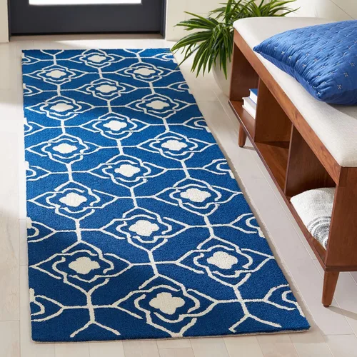 Vista 13 de SAFAVIEH Four Seasons Collection FRS233F FRS233F - Alfombra de pasillo floral con gancho a mano, 2 pies 3 pulgadas x 8 pies, color gris y dorado
