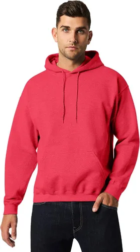 Vista 11 de Gildan - Sudadera con capucha para hombre, mezcla pesada, cordón de ajuste, Rosa de seguridad