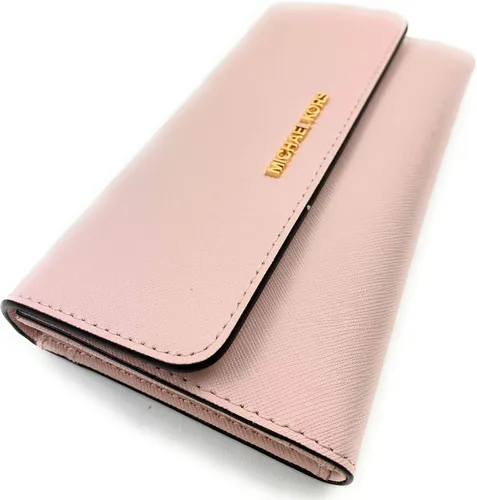 Vista 2 de Michael Kors Billetera grande de viaje Jet Set para mujer (Powder Blush), Powder Blush, Billetera triple