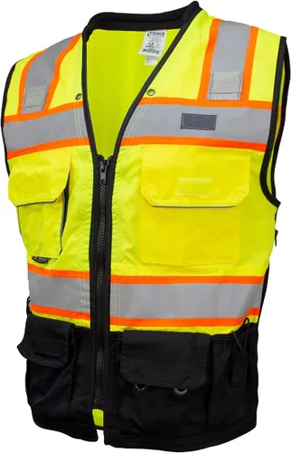 Vista 8 de SU500 Premium Surveyors Clase 2 Chaleco resistente, bolsillos para tableta y acolchado para el cuello