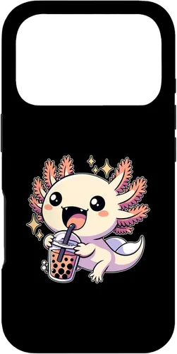 Vista 29 de Funda de té de burbujas japonesa para iPhone 11 Pro Max Kawaii axolotl Boba