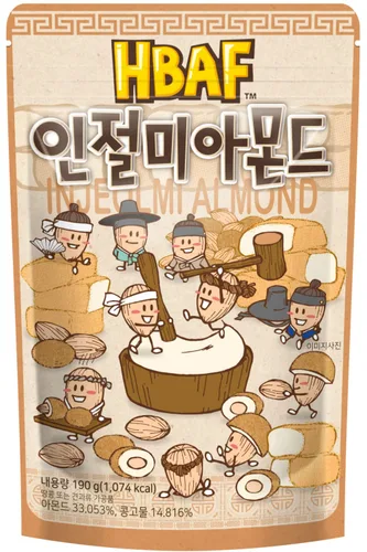 Vista 8 de [Oficial Gilim HBAF] Maíz coreano horneado crujiente con almendras y nueces Nutritivo y sin gluten Almuerzo para niños, merienda para después