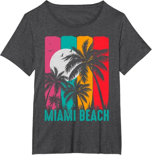 Vista 23 de Camiseta Miami Beach, Negro, S