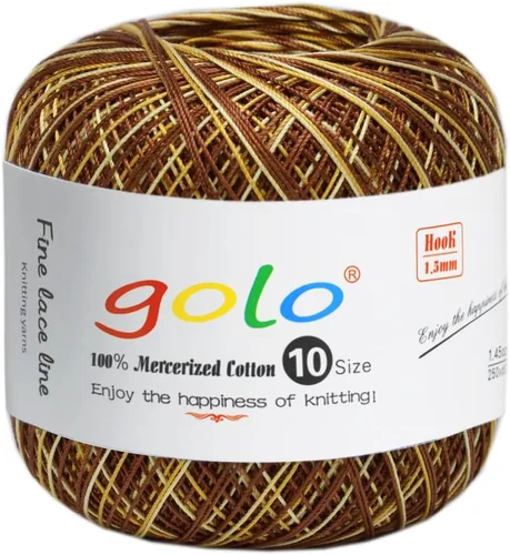 Vista 142 de Golo - 3 bolas de hilo de ganchillo tamaño 10, hilo de crochet para tejer a mano 102