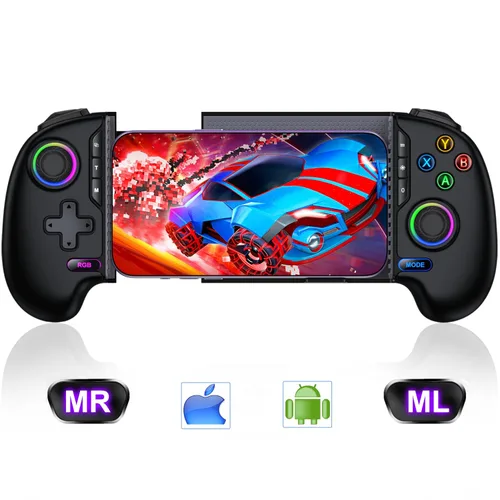 Vista 8 de Mobile Game Controller for iPhone/Android Handheld Gaming, Wireless Phone Gaming Controllers with (Programmable) /Hall Effect Joysticks & Analog