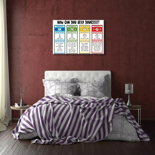 Vista 7 de ARBOMG Carteles emocionales para niños Carteles de salud mental ayudan a los estudiantes a entender emociones carteles - Póster de emociones