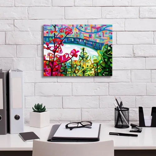 Vista 3 de Epic Graffiti 'Salmon Ridge' de Mandy Budan, arte de pared en lienzo, 16 x 12 pulgadas