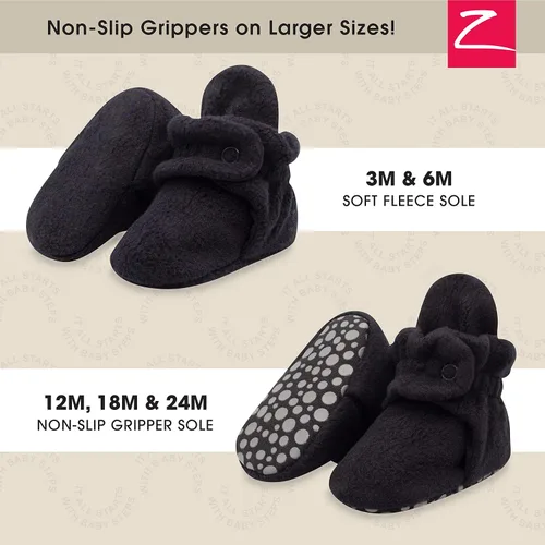 Vista 2 de Zutano Unisex Fleece Baby Booties, Soft Sole and Non Slip Stay On Slipper Socks for InfantToddler, Girls, Boys 3-24 Months