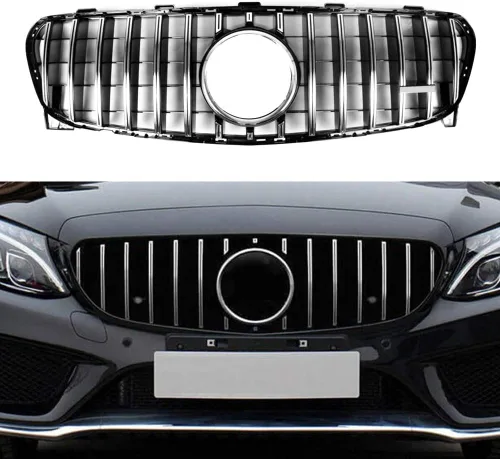 Vista 7 de Rejilla Panamericana GT R para GLA X156 GLA200 GLA250 GLA45 AMG 2017-2020 (negro)