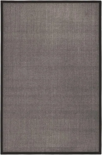 Vista 10 de Alfombra de sisal Safavieh, de color maíz y negro, tejida a mano, de la colección de fibras naturales; 5 x 8 pulgadas, NF441A, Tela, Gris / Gris