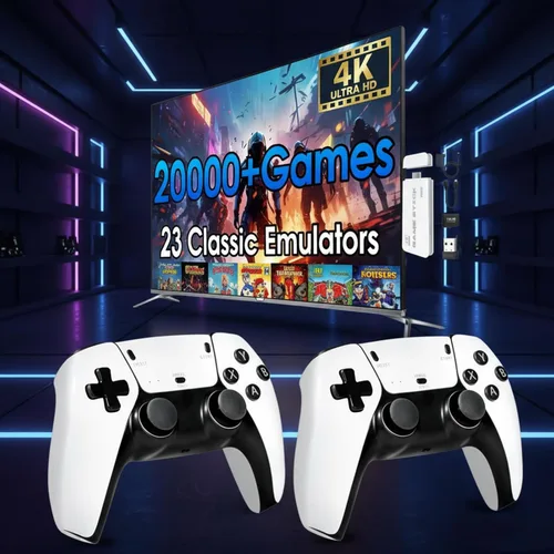 Vista 3 de Retro Wireless Gaming Console 2025 New Edition Built-in 128GB storage Features 23 emulators supporting 20,000+ games Includes dual 2.4GHz wireless