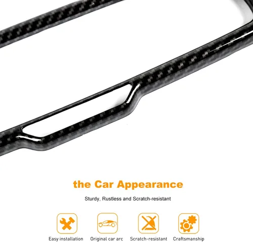 Vista 6 de RAZPOY Cubierta de espejo retrovisor interior para Dodge Challenger 2015-2024 y Charger Durango 2011-2024 y Ram 2010-2017, fibra de carbono