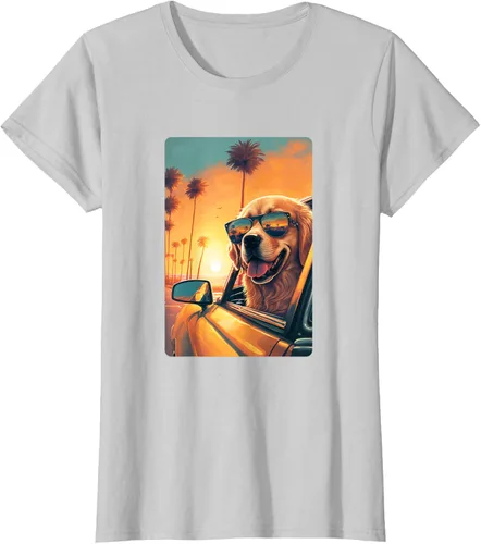 Vista 26 de Golden Retriever - Camiseta divertida de Golden Retriever con lentes, Negro