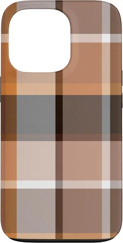 Vista 10 de iPhone 16 Buffalo Check Orange Brown Gingham Scottish Pattern Style Case