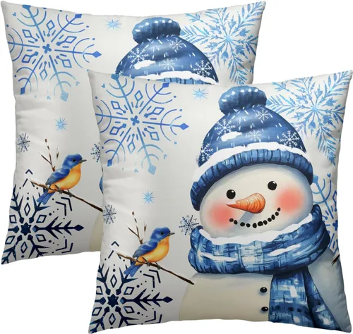 Vista 33 de Fundas de almohada de brújula de ancla, fundas de almohada náuticas para exteriores, fundas de cojín decorativas de rayas azules y blancas, fundas