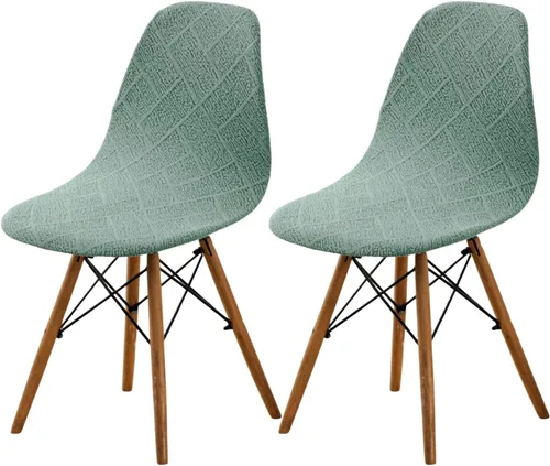 Vista 32 de HAOYONG Fundas para silla de comedor modernas de mediados de siglo, funda estampada para silla sin brazos, fundas elásticas para cocina, oficina
